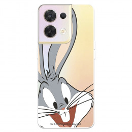 Funda para Oppo Reno 8 Oficial de Warner Bros Bugs Bunny Silueta Transparente - Looney Tunes