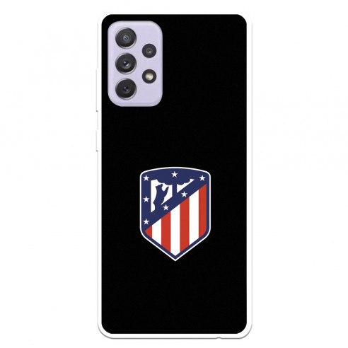 Coque pour Samsung Galaxy A72 4G de l'Atlético de Madrid Écusson Fond Noir - Licence Officielle de l'Atlético de Madrid