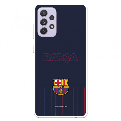 Coque pour Samsung Galaxy A72 4G du FC Barcelona Barsa Fond Bleu - Licence Officielle du FC Barcelone