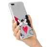 Funda para Samsung Galaxy A10 Oficial de Disney Mickey y Minnie Beso - Clásicos Disney