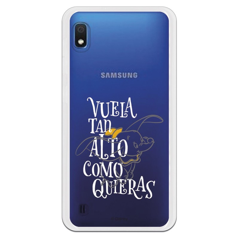 Funda Oficial Disney Dumbo Vuela tan algo Clear para Samsung Galaxy A10