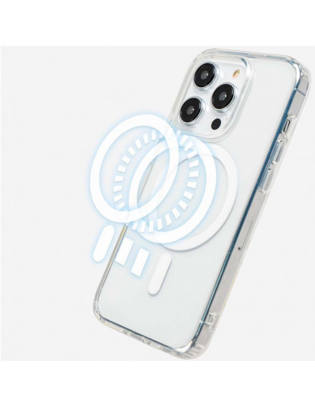 Coque iPhone 11 PRO - avec cordon - Siliconen transparent - Aimant MagSafe  - avec