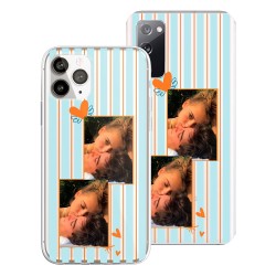 Funda Personalizada - Foto Con Fondo Rayas