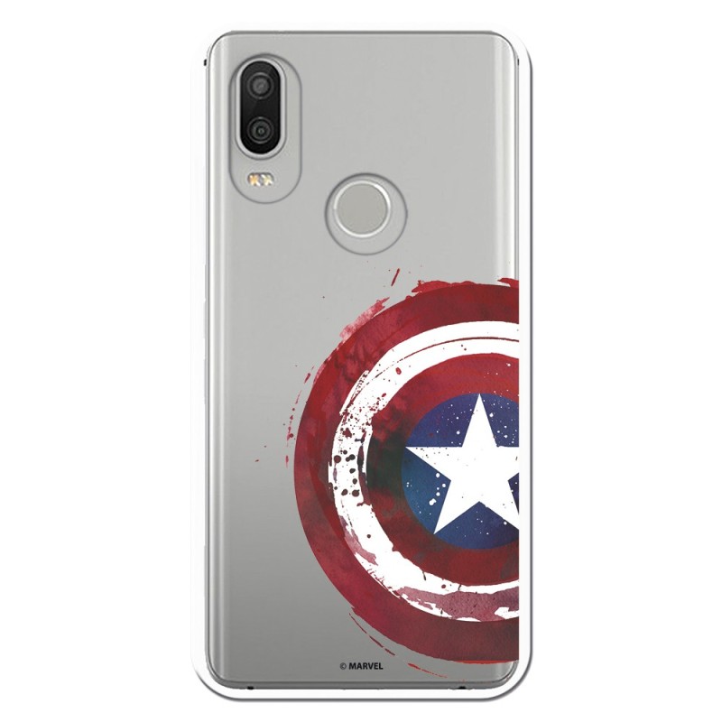 Funda Oficial Escudo Capitan America para Bq Aquaris X2 Pro