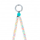 Bracelet de perles multicolores pour téléphone portable