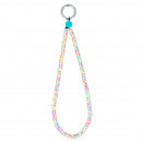 Bracelet de perles multicolores pour téléphone portable