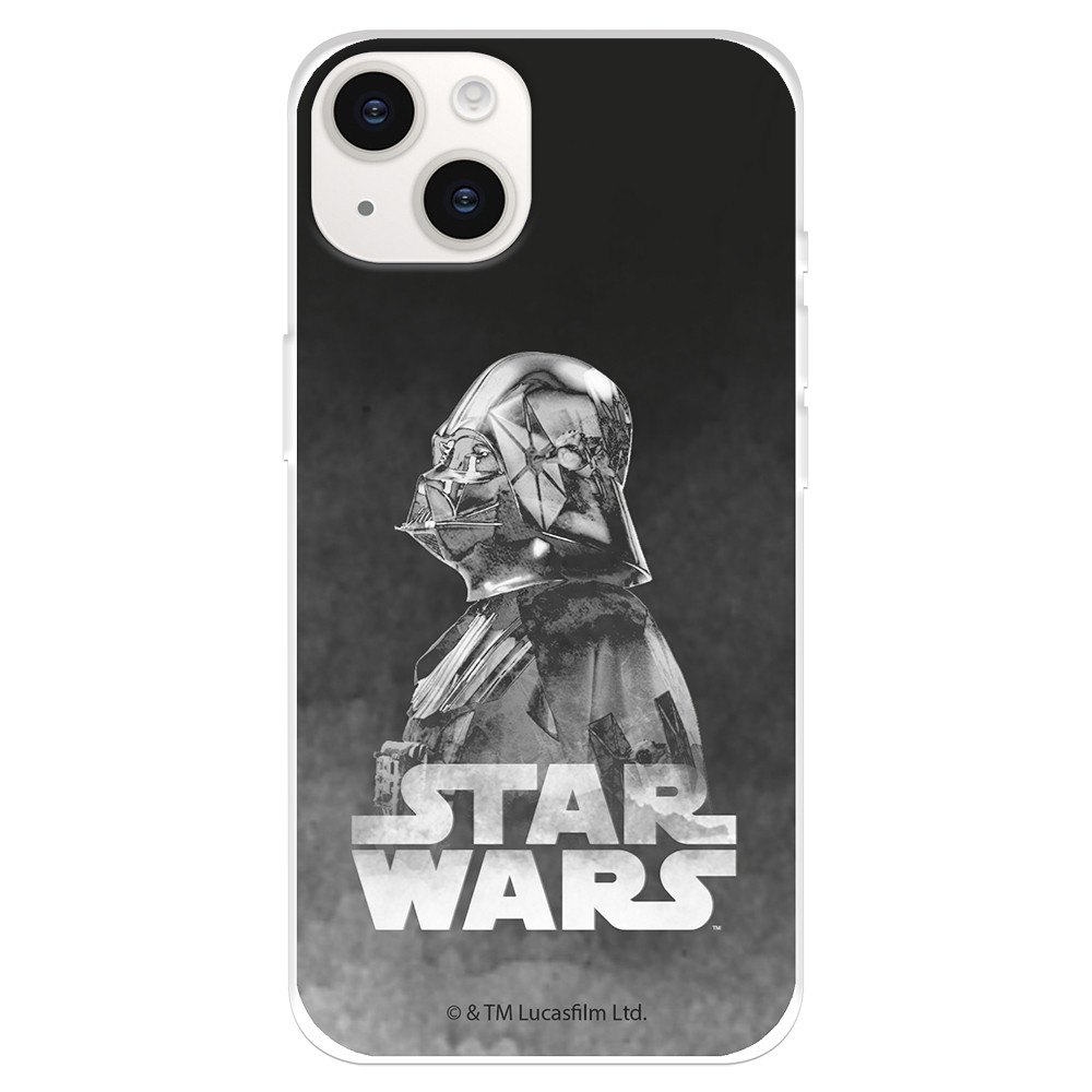 Coque pour iPhone 15 Plus Officielle de Star Wars Dark Vador Fond
