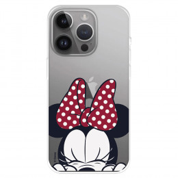 Funda para iPhone 15 Pro Max Oficial de Disney Minnie Cara - Clásicos Disney