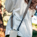 Lanyard à rayures avec chaîne - Cordon pour téléphone et sac