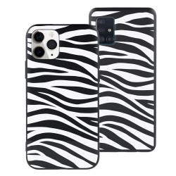 Funda Ultra Suave Negra Dibujo Animal Print Cebra