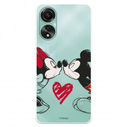 Funda para Oppo A78 4G Oficial de Disney Mickey y Minnie Beso - Clásicos Disney