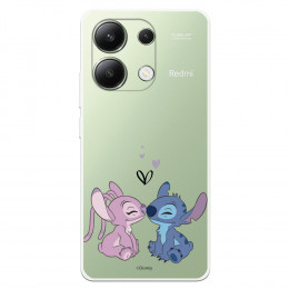 Funda para Xiaomi Redmi Note 13 4G Oficial de Disney Angel & Stitch Beso - Lilo & Stitch
