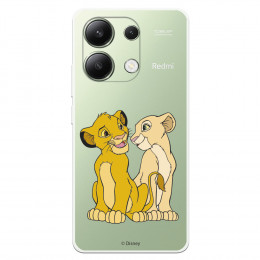 Funda para Xiaomi Redmi Note 13 4G Oficial de Disney Simba y Nala Silueta - El Rey León