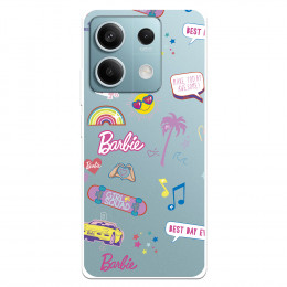 Funda para Xiaomi Redmi Note 13 Pro 5G Oficial de Mattel Barbie Stickers - Barbie