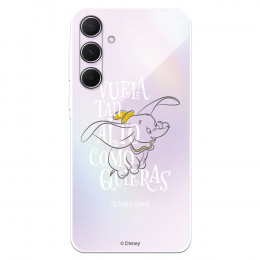 Funda para Samsung Galaxy A55 5G Oficial de Disney Dumbo Vuela tan Alto - Dumbo
