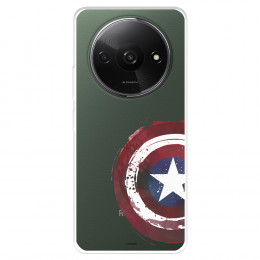 Funda para Xiaomi Redmi A3 Oficial de Marvel Capitán América Escudo Transparente - Marvel