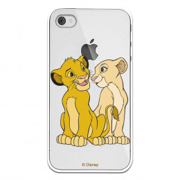 Carcasa Oficial Disney Simba y Nala transparente para iPhone 4S - El Rey León- La Casa de las Carcasas