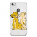 Carcasa Oficial Disney Simba y Nala transparente para iPhone 4S - El Rey León- La Casa de las Carcasas