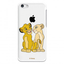 Carcasa Oficial Disney Simba y Nala transparente para iPhone 5C - El Rey León- La Casa de las Carcasas