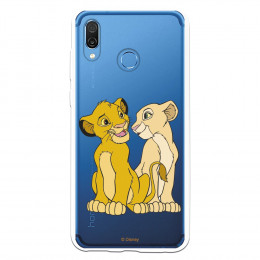 Carcasa Oficial Disney Simba y Nala transparente para Huawei Honor Play - El Rey León- La Casa de las Carcasas