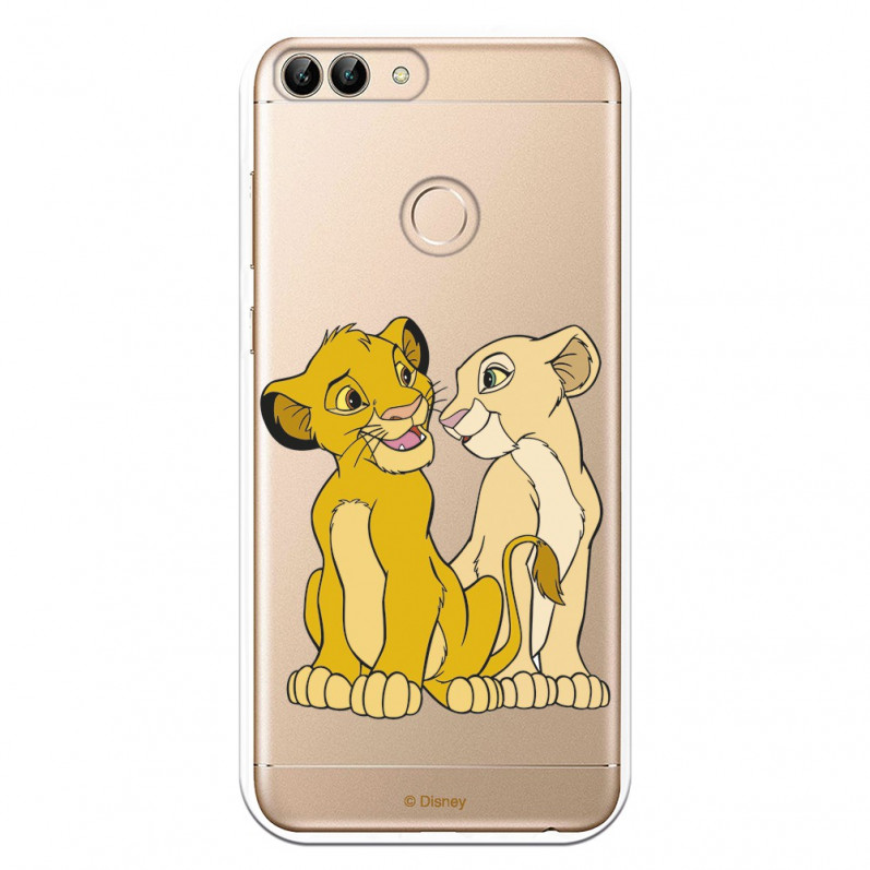 Carcasa Oficial Disney Simba y Nala transparente para Huawei P Smart - El Rey León- La Casa de las Carcasas