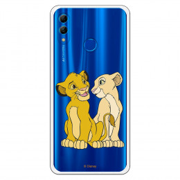 Carcasa Oficial Disney Simba y Nala transparente para Huawei Honor 10 Lite - El Rey León- La Casa de las Carcasas