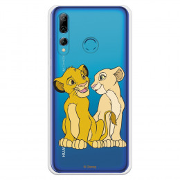 Carcasa Oficial Disney Simba y Nala transparente para Huawei P Smart Plus 2019 - El Rey León- La Casa de las Carcasas