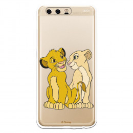 Carcasa Oficial Disney Simba y Nala transparente para Huawei P10 - El Rey León- La Casa de las Carcasas