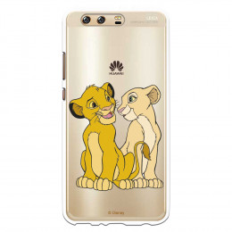 Carcasa Oficial Disney Simba y Nala transparente para Huawei P10 Plus - El Rey León- La Casa de las Carcasas