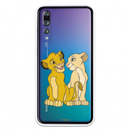 Carcasa Oficial Disney Simba y Nala transparente para Huawei P20 Pro - El Rey León- La Casa de las Carcasas