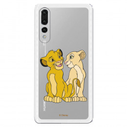 Carcasa Oficial Disney Simba y Nala transparente para Huawei P30 - El Rey León- La Casa de las Carcasas