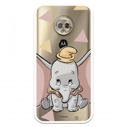 Carcasa Oficial Disney Dumbo silueta transparente para Motorola Moto G6 Plus - Dumbo- La Casa de las Carcasas