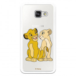 Carcasa Oficial Disney Simba y Nala transparente para Samsung Galaxy A3 2016 - El Rey León- La Casa de las Carcasas