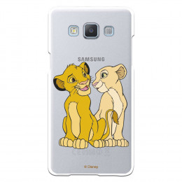 Carcasa Oficial Disney Simba y Nala transparente para Samsung Galaxy A5 - El Rey León- La Casa de las Carcasas