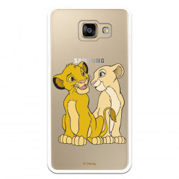 Carcasa Oficial Disney Simba y Nala transparente para Samsung Galaxy A5 2016 - El Rey León- La Casa de las Carcasas