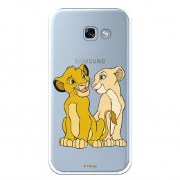 Carcasa Oficial Disney Simba y Nala transparente para Samsung Galaxy A5 2017 - El Rey León- La Casa de las Carcasas