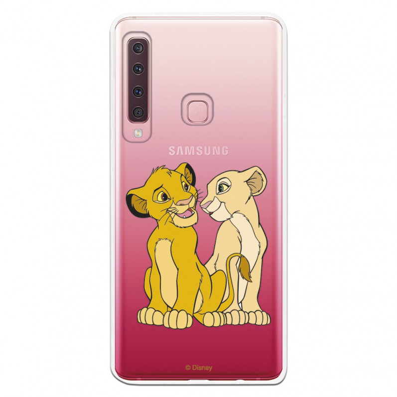 Carcasa Oficial Disney Simba y Nala transparente para Samsung Galaxy A9 2018 - El Rey León- La Casa de las Carcasas