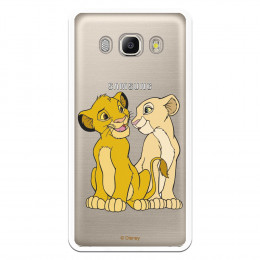 Carcasa Oficial Disney Simba y Nala transparente para Samsung Galaxy J5 2016 - El Rey León- La Casa de las Carcasas