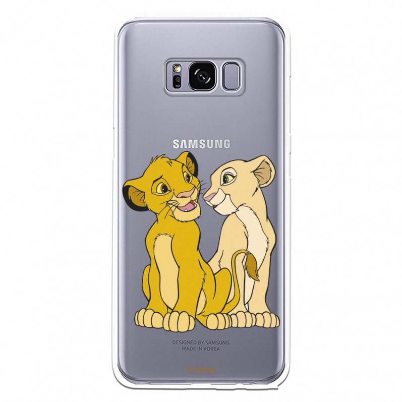 Carcasa Oficial Disney Simba y Nala transparente para Samsung Galaxy S8 - El Rey León- La Casa de las Carcasas
