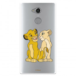 Carcasa Oficial Disney Simba y Nala transparente para Sony Xperia XA2 Ultra - El Rey León- La Casa de las Carcasas