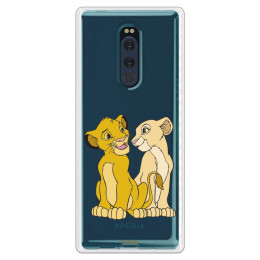 Carcasa Oficial Disney Simba y Nala transparente para Sony Xperia XZ4 - El Rey León- La Casa de las Carcasas