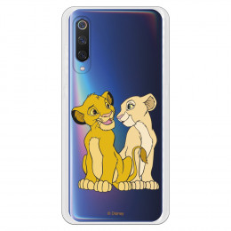 Carcasa Oficial Disney Simba y Nala transparente para Xiaomi Mi 9 - El Rey León- La Casa de las Carcasas