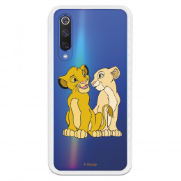 Carcasa Oficial Disney Simba y Nala transparente para Xiaomi Mi 9 SE - El Rey León- La Casa de las Carcasas