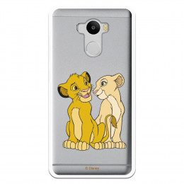 Carcasa Oficial Disney Simba y Nala transparente para Xiaomi Redmi 4 - El Rey León- La Casa de las Carcasas