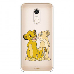 Carcasa Oficial Disney Simba y Nala transparente para Xiaomi Redmi 5 Plus - El Rey León- La Casa de las Carcasas