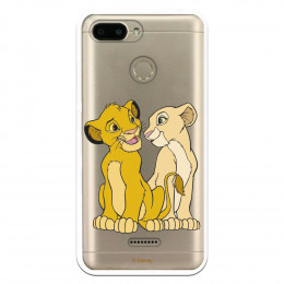 Carcasa Oficial Disney Simba y Nala transparente para Xiaomi Redmi 6 - El Rey León- La Casa de las Carcasas
