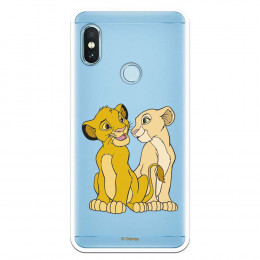 Carcasa Oficial Disney Simba y Nala transparente para Xiaomi Redmi Note 5 Pro - El Rey León- La Casa de las Carcasas