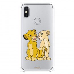 Carcasa Oficial Disney Simba y Nala transparente para Xiaomi Redmi S2 - El Rey León- La Casa de las Carcasas
