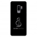 Coque Officielle Sevilla FC metal Fond Noir pour Samsung Galaxy S9 Plus