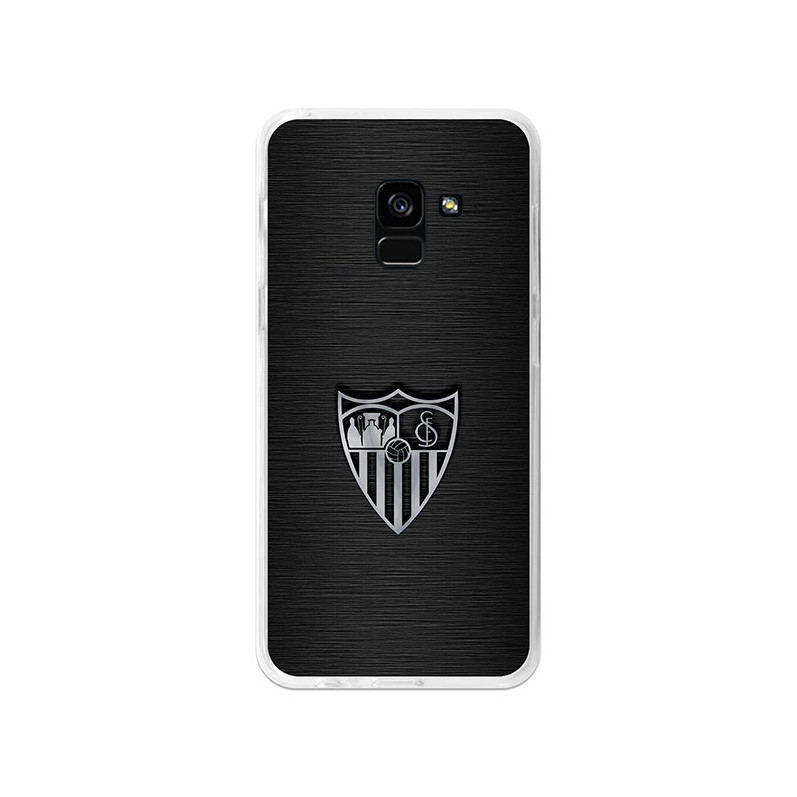 Coque Officielle Sevilla FC Écusson Argent pour Samsung Galaxy A8 2018